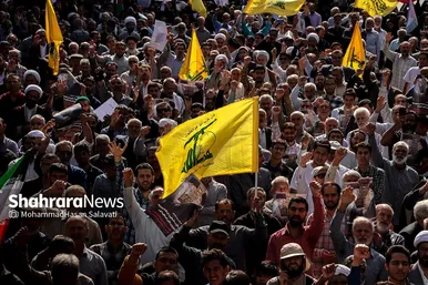 راهپیمایی انزجار مردم مشهد از جنایات رژیم صهیونیستی در لبنان و فلسطین