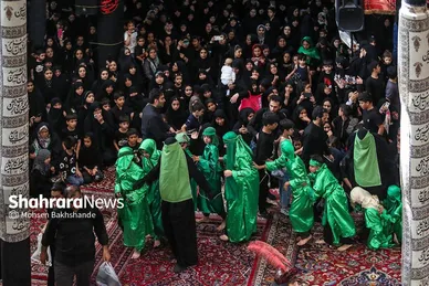 مراسم عزاداری روز دوازدهم محرم در حسینیه کرمانی‌های مشهد