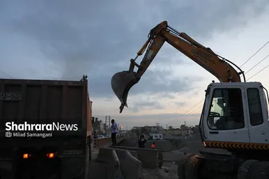 آغاز عملیات اجرایی طرح تعریض «پل دهرود» در مشهد