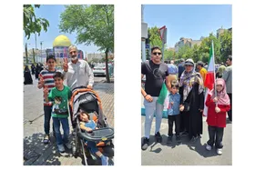 گزارش تصویری | حضور شگفت انگیز مردم تهران در شرایط جنگی به صورت خانوادگی در نماز جمعه