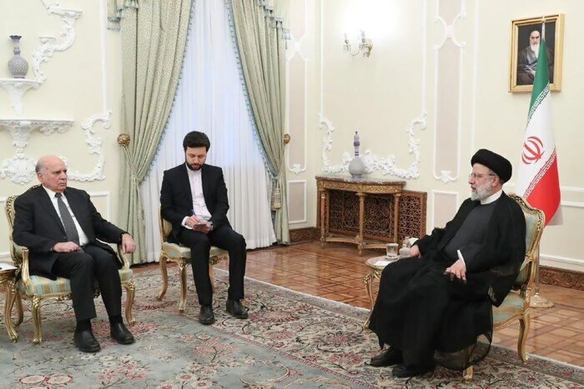 وزیر خارجه عراق: در دیدار با رئیس جمهوری ایران بر پایبندی عراق به توافقنامه امنیتی تاکید کردم