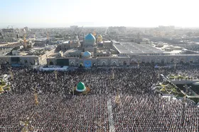 مراسم روز شهادت حضرت باقرالعلوم(ع) در حرم مطهر رضوی برگزار شد