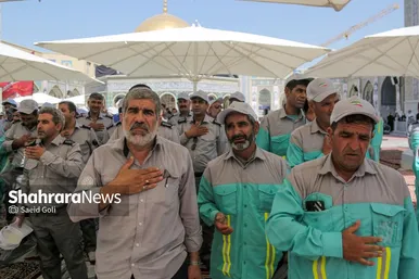 گزارش تصویری | آیین اذن خدمت کاروان خدام الحسین (ع) شهرداری مشهد