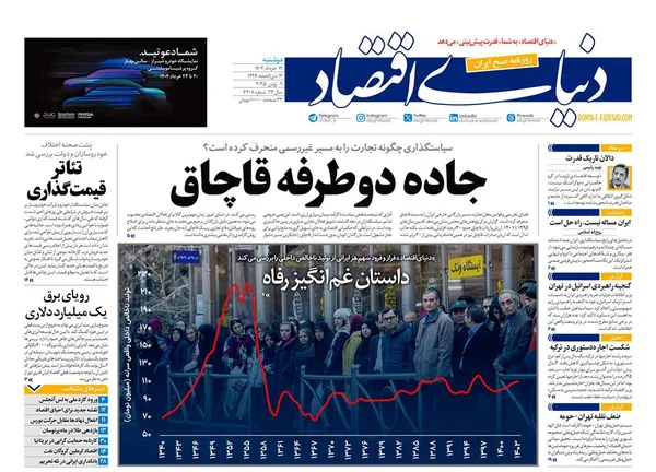 صفحه نخست روزنامه‌های کشور - دوشنبه ۱۹ خرداد ۱۴۰۴