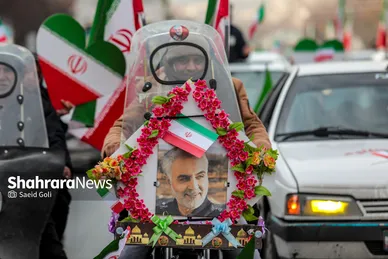 راهپیمایی خودرویی ۲۲ بهمن در مشهد