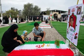 دانش آموز شهید میناب که مزارش در بوستان محل زندگیش قرار دارد + ویدئو