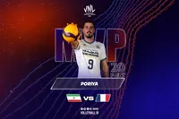 خانزاده امتیازآورترین بازیکن ایران مقابل فرانسه