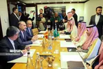 دیدار وزرای خارجه ایران و عربستان در آفریقای جنوبی | وزیر خارجه عربستان: به‌زودی به تهران سفر می‌کنم + فیلم و تصاویر