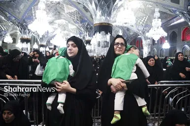 گزارش تصویری | مراسم شیرخوارگان حسینی در حرم امام‌رضا(ع)