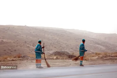 پاکسازی ٧ محور ورودی مشهد مقدس در دهه آخر صفر