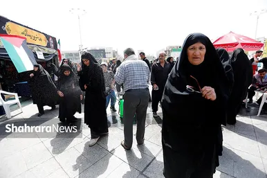 گزارش تصویری | موکب های خدمت رسان به زائران در روزهای پایان ماه صفر در عرصه میدان شهدا مشهد