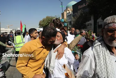 مراسم استقبال کاروان پیاده انصار الحسین (ع)