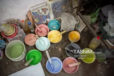 گزارش تصویری | کاشی هفت رنگ مکتب شیراز