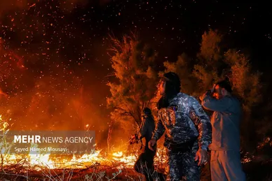 عکس‌هایی از آتش‌سوزی پارک ملی کرخه