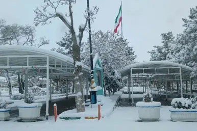 گزارش تصویری | حال و هوای برفی گلزار مطهر شهدا آرامستان بهشت رضا (ع) مشهد (۲۵ آذر ۱۴۰۳)