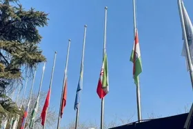 نیمه برافراشته شدن پرچم کشور&zwnj;های عضو شانگ&zwnj;های به احترام قربانیان اقدام تروریستی کرمان