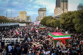 استقبال و تشییع پیکر مطهر شهدای حادثه تروریستی حرم شاهچراغ در مشهد