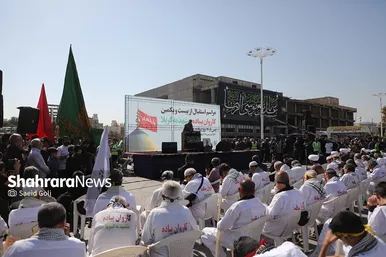 مراسم استقبال کاروان پیاده انصار الحسین (ع)