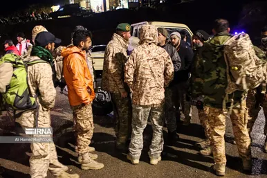 عکس‌هایی از جستجو در نزدیکی منطقه حادثه بالگرد حامل رئیس جمهور