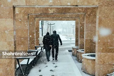 بارش برف در مشهد