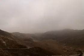 شهروند خبرنگار | هوای ابری کوه های خلج در فصل زمستان مشهد