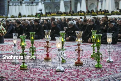 گزارش تصویری | آئین اذن عزای حسینی و تعویض پرچم گنبد حرم مطهر رضوی همزمان با آغاز ماه محرم