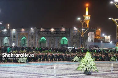 آیین خطبه خوانی شب شهادت امام رضا(ع) در حرم مطهر رضوی