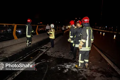 سانحه رانندگی در میدان جمهوری اسلامی مشهد