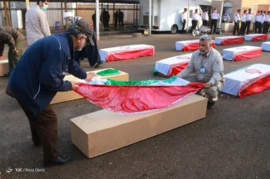 ورود پیکر‌های ۵۸ شهید دوران دفاع مقدس به کشور