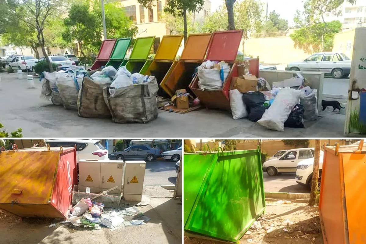  گلایه برخی شهروندان مشهدی از یک ایستگاه ثابت پسماند 