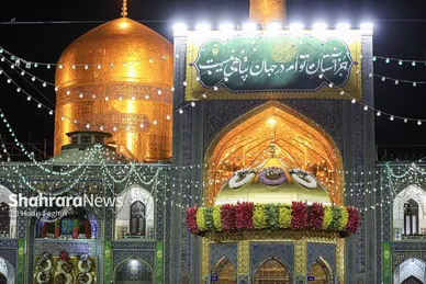 گزارش تصویری | چراغانی حرم مطهر رضوی