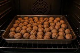 خانه&zwnj;داری | چگونه با فر، گردوی پوست سبز را خشک کنیم؟