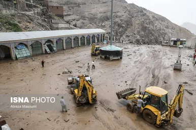 سیل در امام زاده داوود