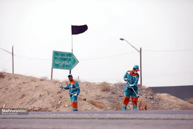 پاکسازی ٧ محور ورودی مشهد مقدس در دهه آخر صفر