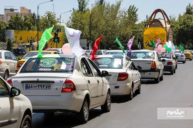 کارناوال خودرویی به مناسبت عید سعید غدیر خم در مشهد