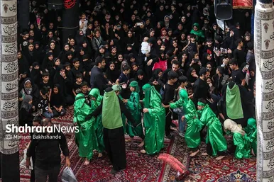 مراسم عزاداری روز دوازدهم محرم در حسینیه کرمانی‌های مشهد
