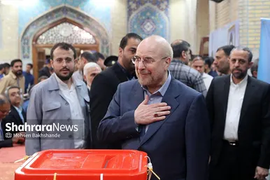 شرکت رئیس مجلس در مرحله دوم انتخابات چهاردهمین دوره ریاست‌جمهوری