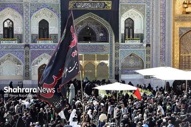 عزاداری شهادت امام رضا (ع) در خیابان‌های منتهی به حرم مطهر رضوی
