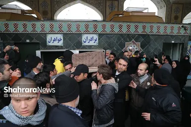 تشییع پیکر شهرام عبدلی در حرم مطهر رضوی