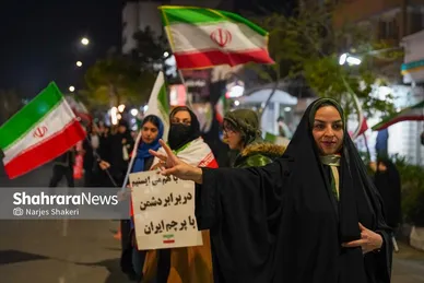 گزارش تصویری | سی‌وچهارمین خروش شبانه مشهدی‌ها در حمایت از نیروهای مسلح