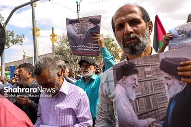 راهپیمایی انزجار مردم مشهد از جنایات رژیم صهیونیستی در لبنان و فلسطین