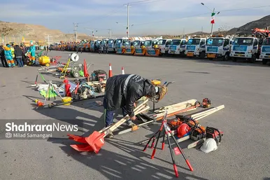 مانور عملیات زمستانه معاونت محیط زیست و خدمات شهری