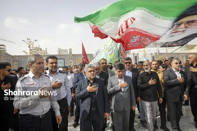 گزارش تصویری | مراسم تشییع پیکر آتش‌نشان فداکار «شهید رضا فخریان» در مشهد