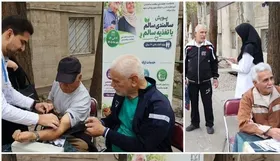 ارائه خدمات مشاوره تغذیه و سلامت به سالمندان در پارک ملت مشهد
