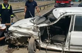 برخورد مرگبار پراید با گاردریل در جاده نیشابور_مشهد یک کشته برجای گذاشت (۱۰ تیر ۱۴۰۲)