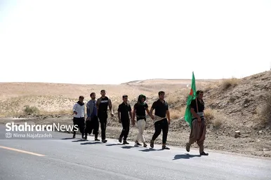 زائران پیاده حرم امام رضا (ع)