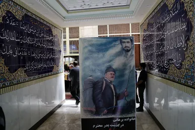 مراسم تشییع حاج فضل‌الله برهانی در حرم مطهر رضوی