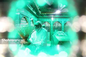غبارروبی مضجع منور امام رضا(ع)