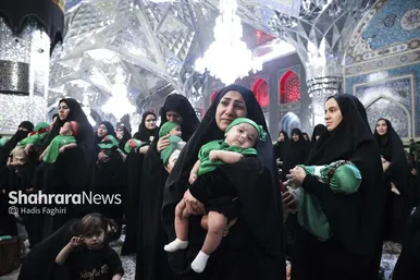 گزارش تصویری | مراسم شیرخوارگان حسینی در حرم امام‌رضا(ع)