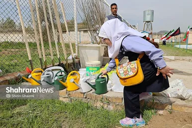گزارش تصویری | طرح کاشت نهال به یاد دانش آموزان شهید مدرسه میناب